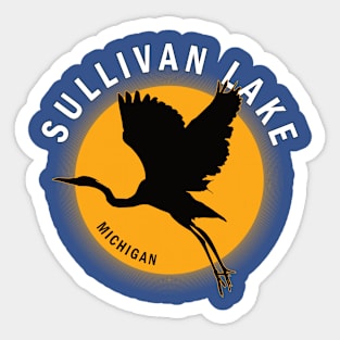 Sullivan Lake in Michigan Heron Sunrise Sticker